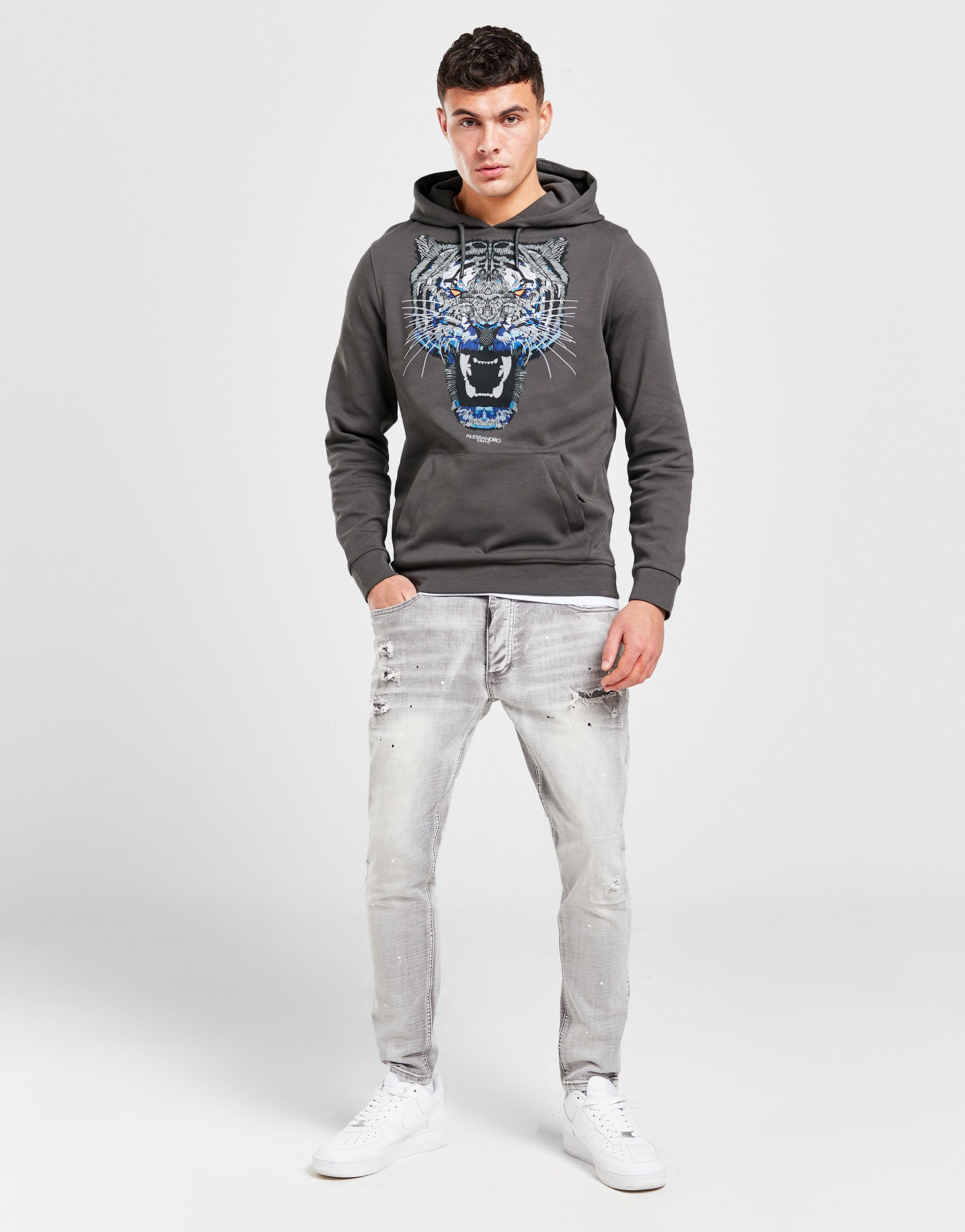 Alessandro Zavetti Sweat à Capuche Growler Reflective Homme