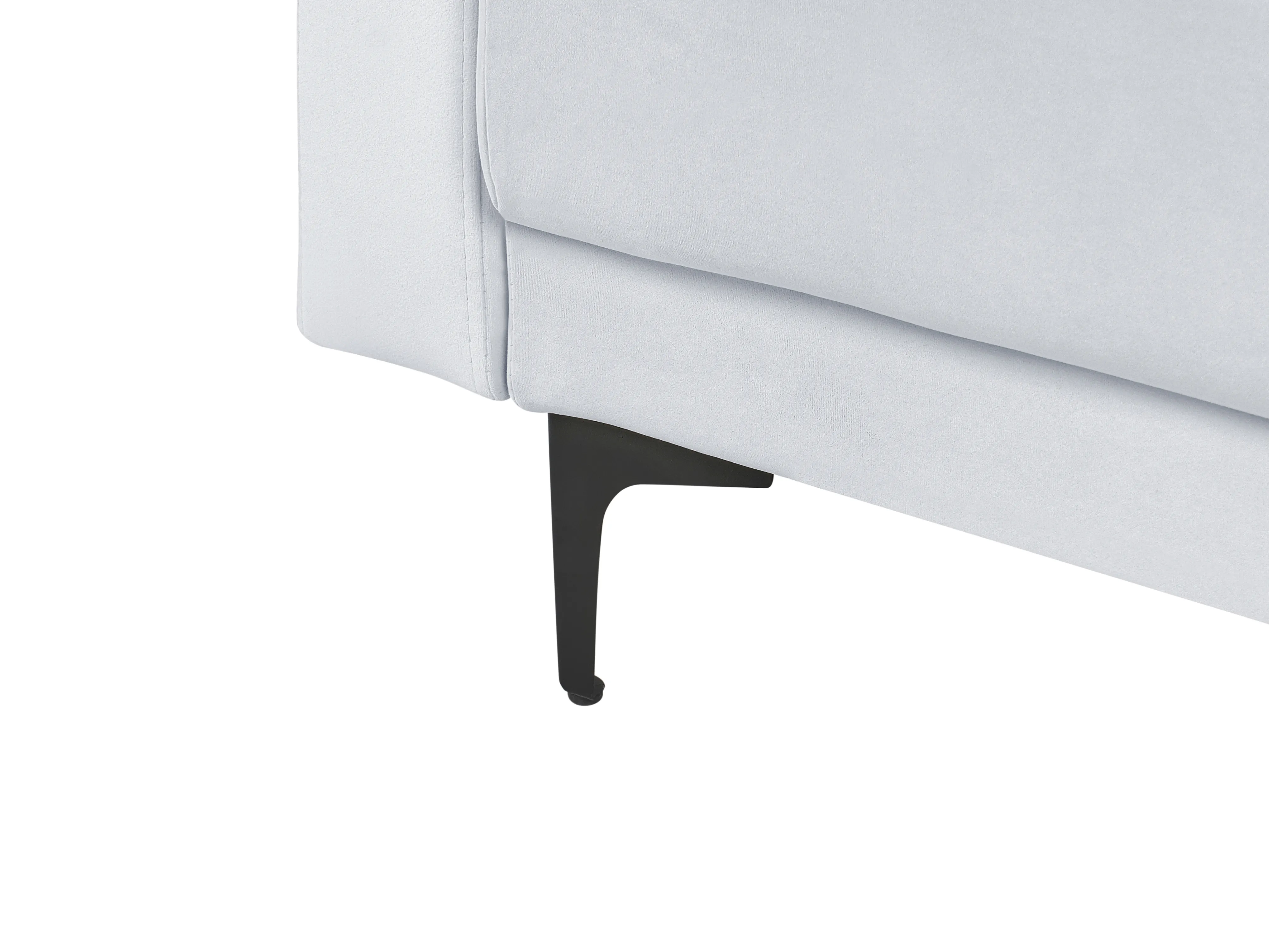 Chaise longue ABERDEEN Fluweel Lichtgrijs