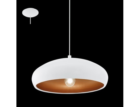 EGLO - Suspension blanc et cuivre Mogano D40 cm - Blanc