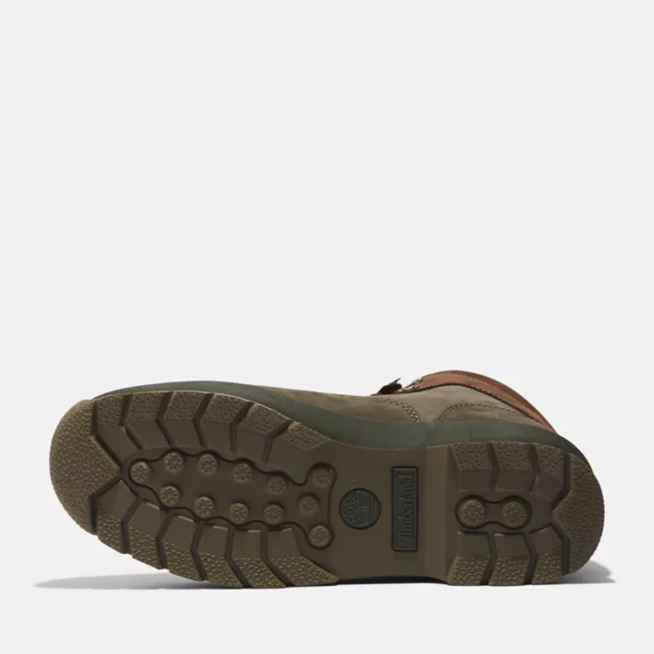 Bota de couro Euro Hiker masculina na cor verde-escura