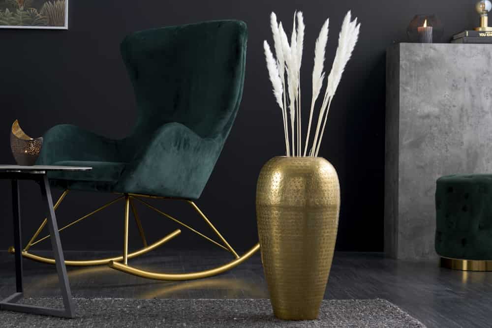 Elegante Vase ORIENTAL 50cm gold im Wild Hammerschlag Design