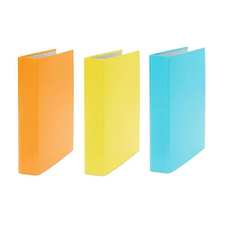 Livepac Office Ringbuch DIN A5, 2-Ring, 3 Stück, je 1x in orange, gelb und türkis