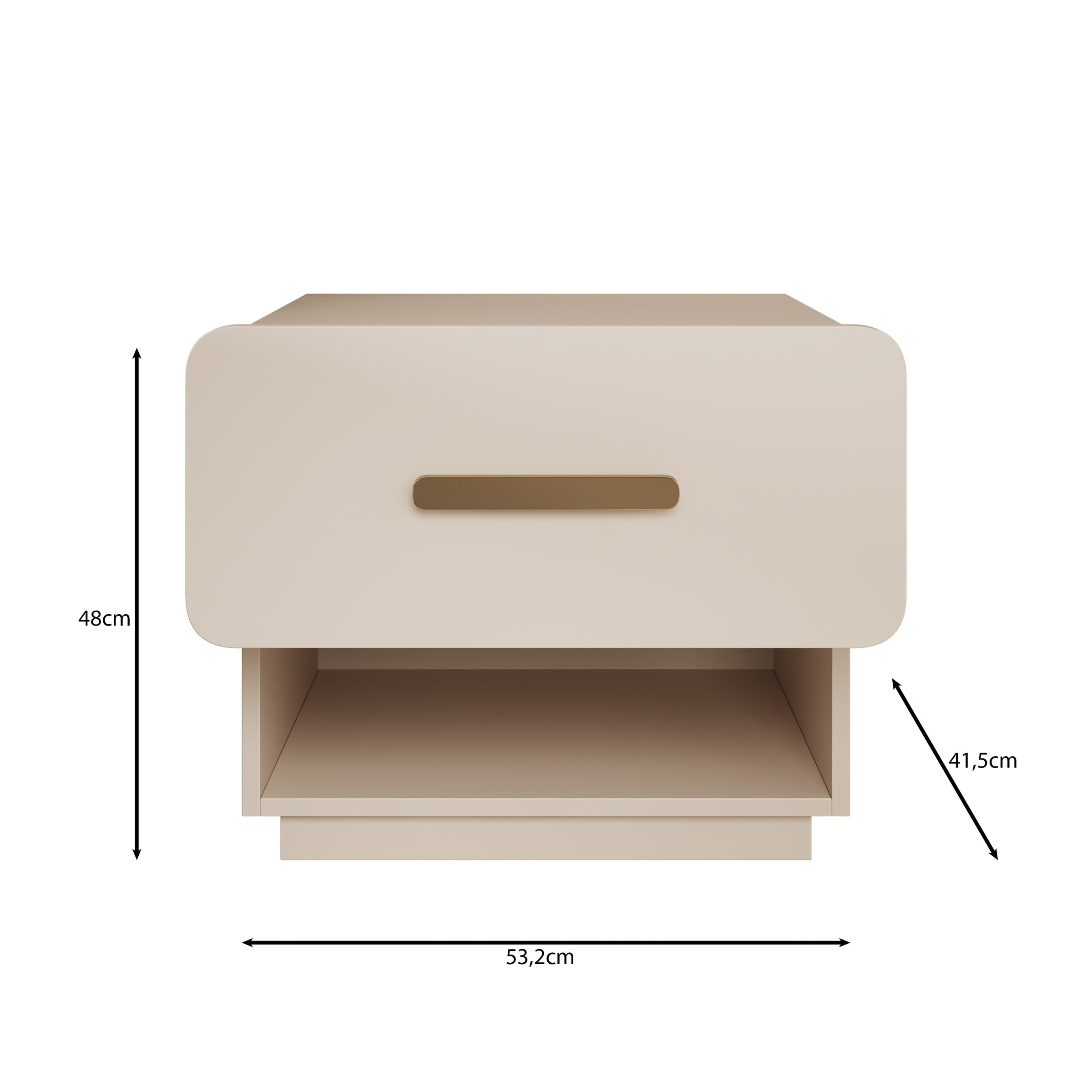 Meubella - Luzon - Nachtkastje set van 2 - Beige