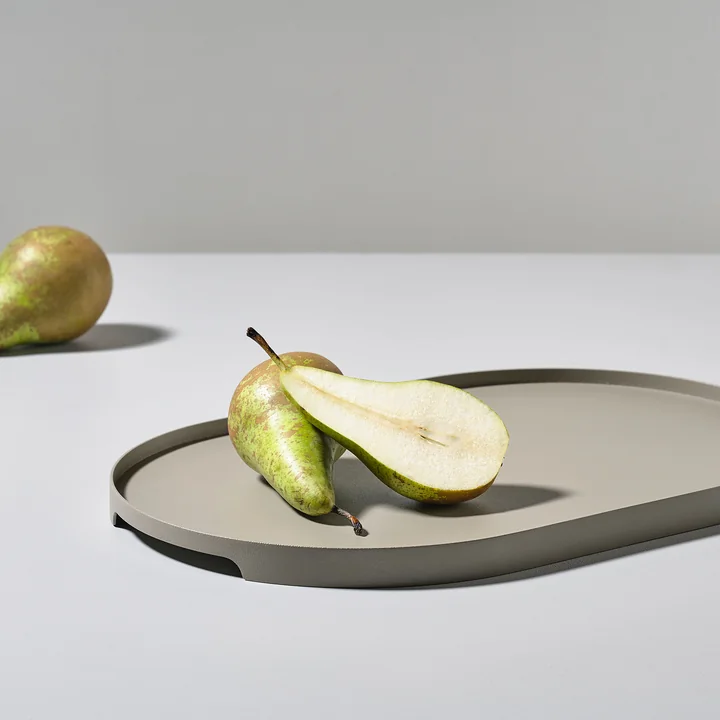 Zone Denmark - Singles Metall-Tablett oval, 16 x 35 cm, schwarz