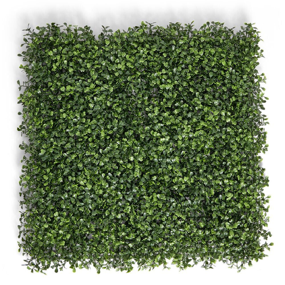 Carré végétal artificiel feuilles vertes 50x50cm clipsable