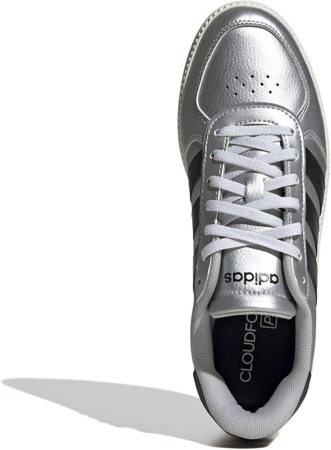 Adidas Sportswear Breaknet imitatieleren leren sneakers Sleek zilver zwart