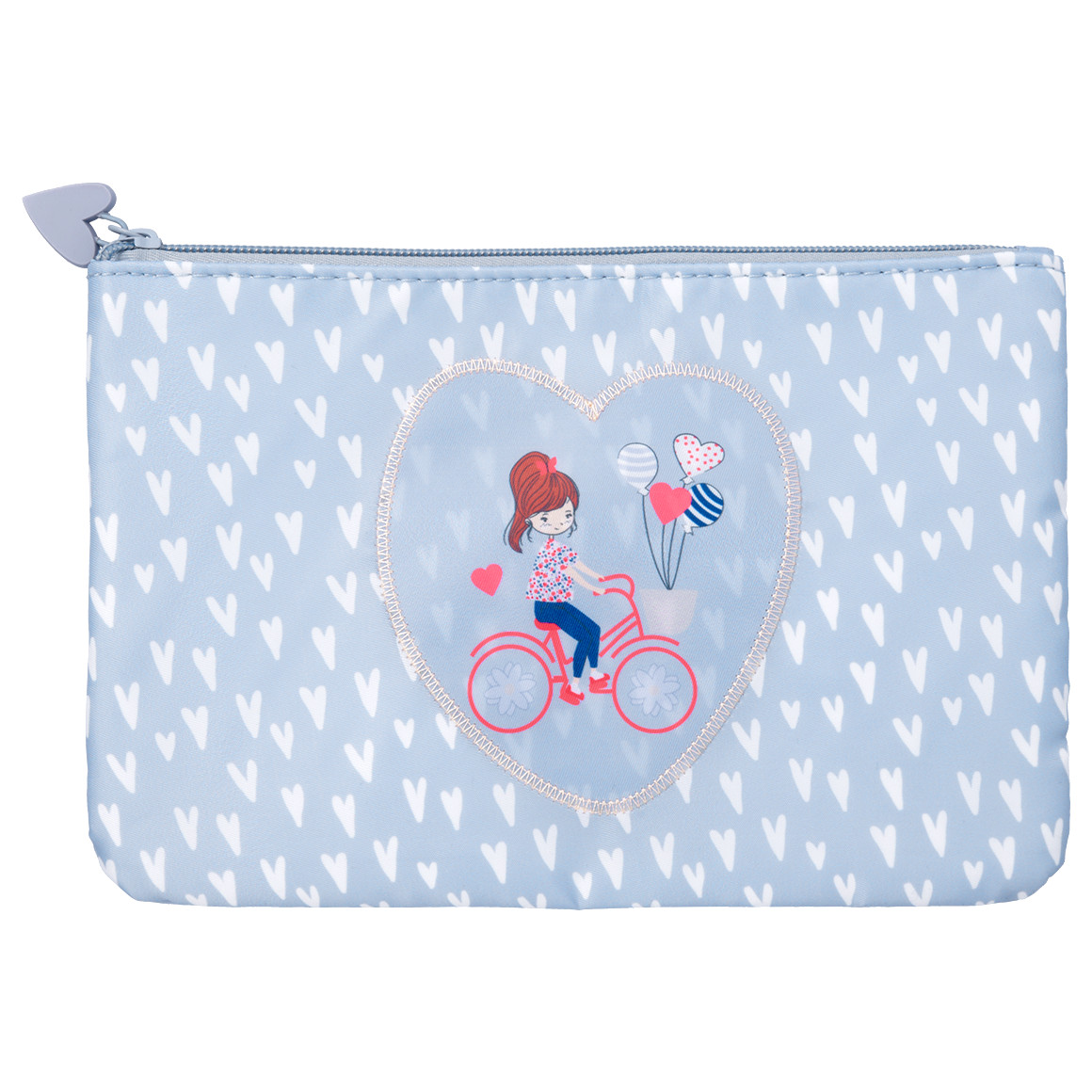 Topolino Mädchen Kosmetiktasche mit Herz-Allover hellblau