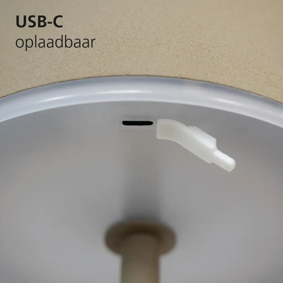 EGLO Mannera-L Staande lamp - USB-C - H 140 cm - Zand