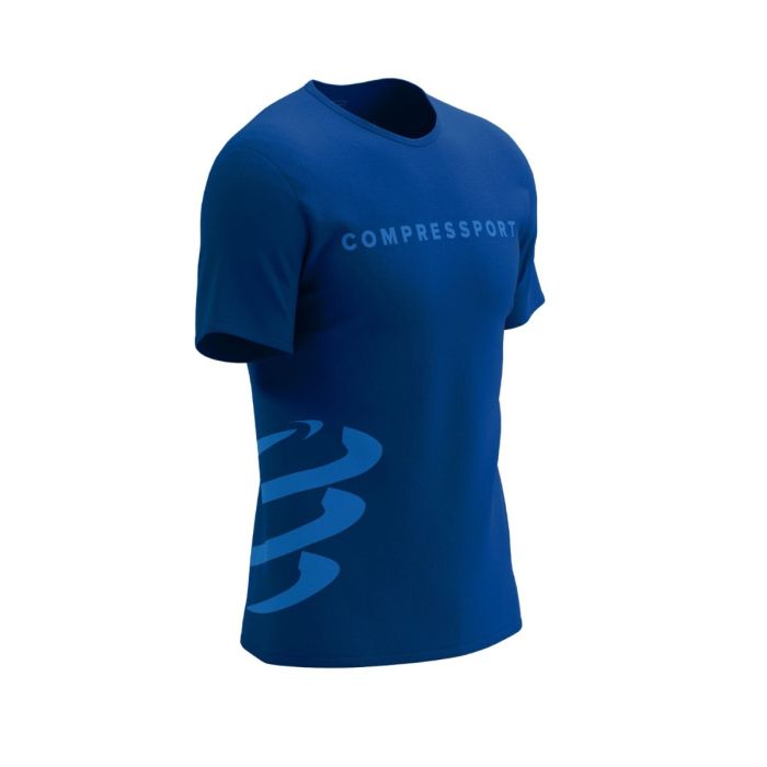 Compressport Logo SS T-shirt Blå