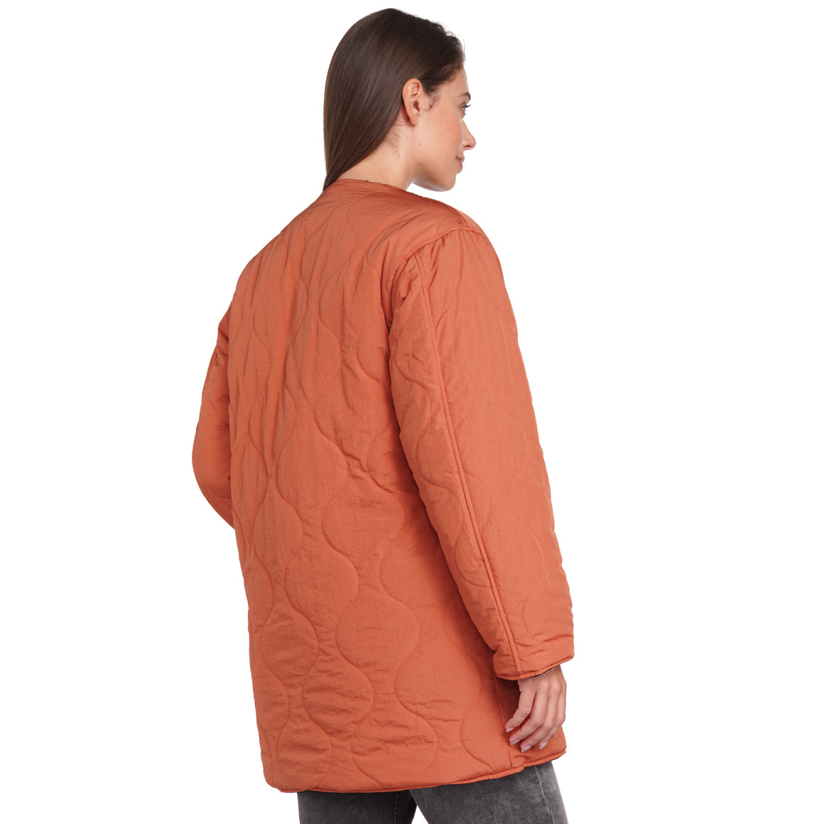 Jonas Nielsen Damen Steppjacke beidseitig tragbar orange / schwarz