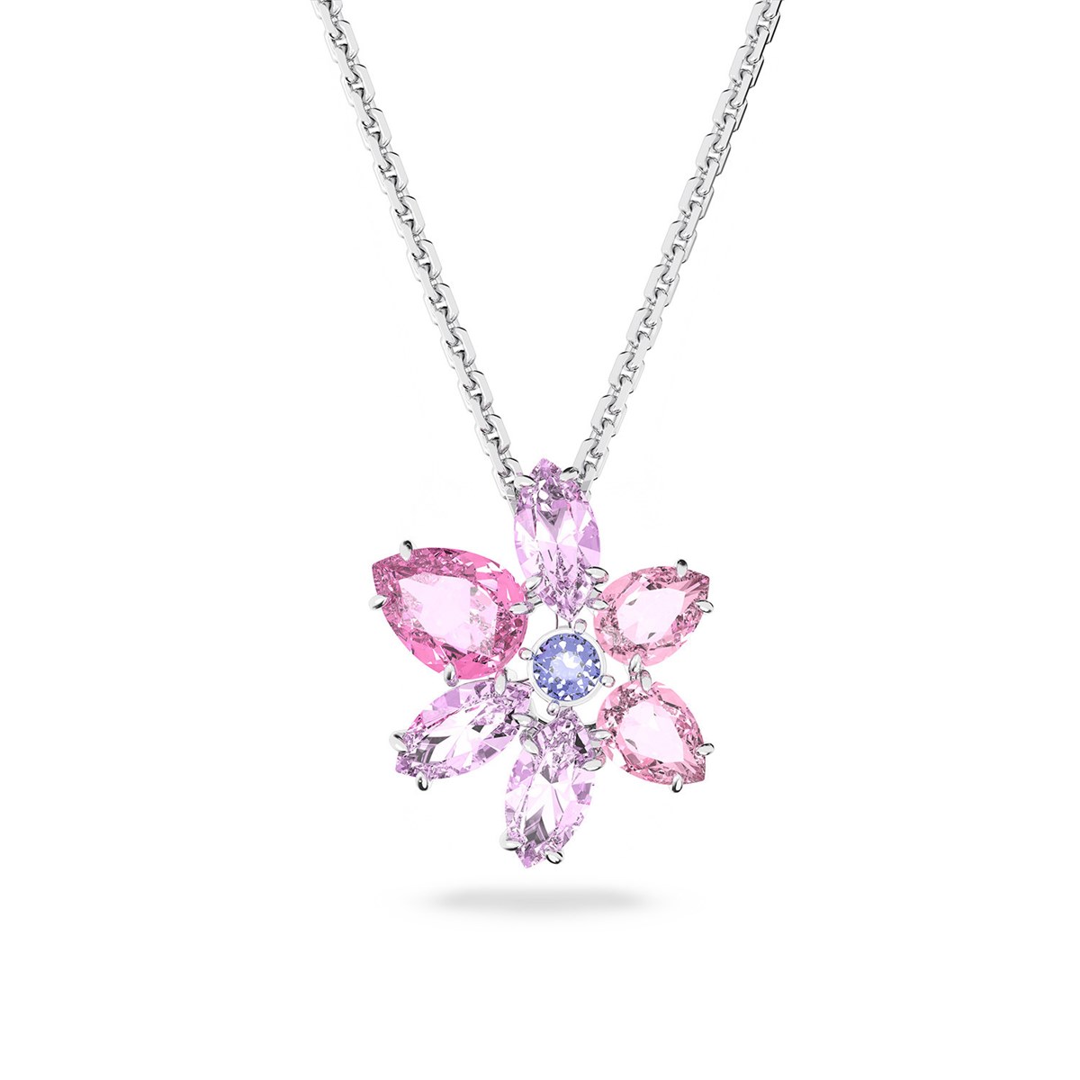 Pendentif Swarovski Gema fleur rose