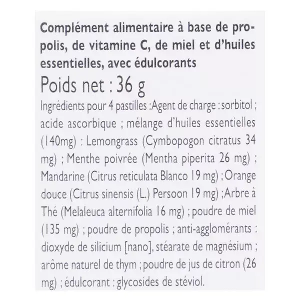 Le Comptoir Aroma Respir' Pastilles Gorge Citron Miel 24 pastilles