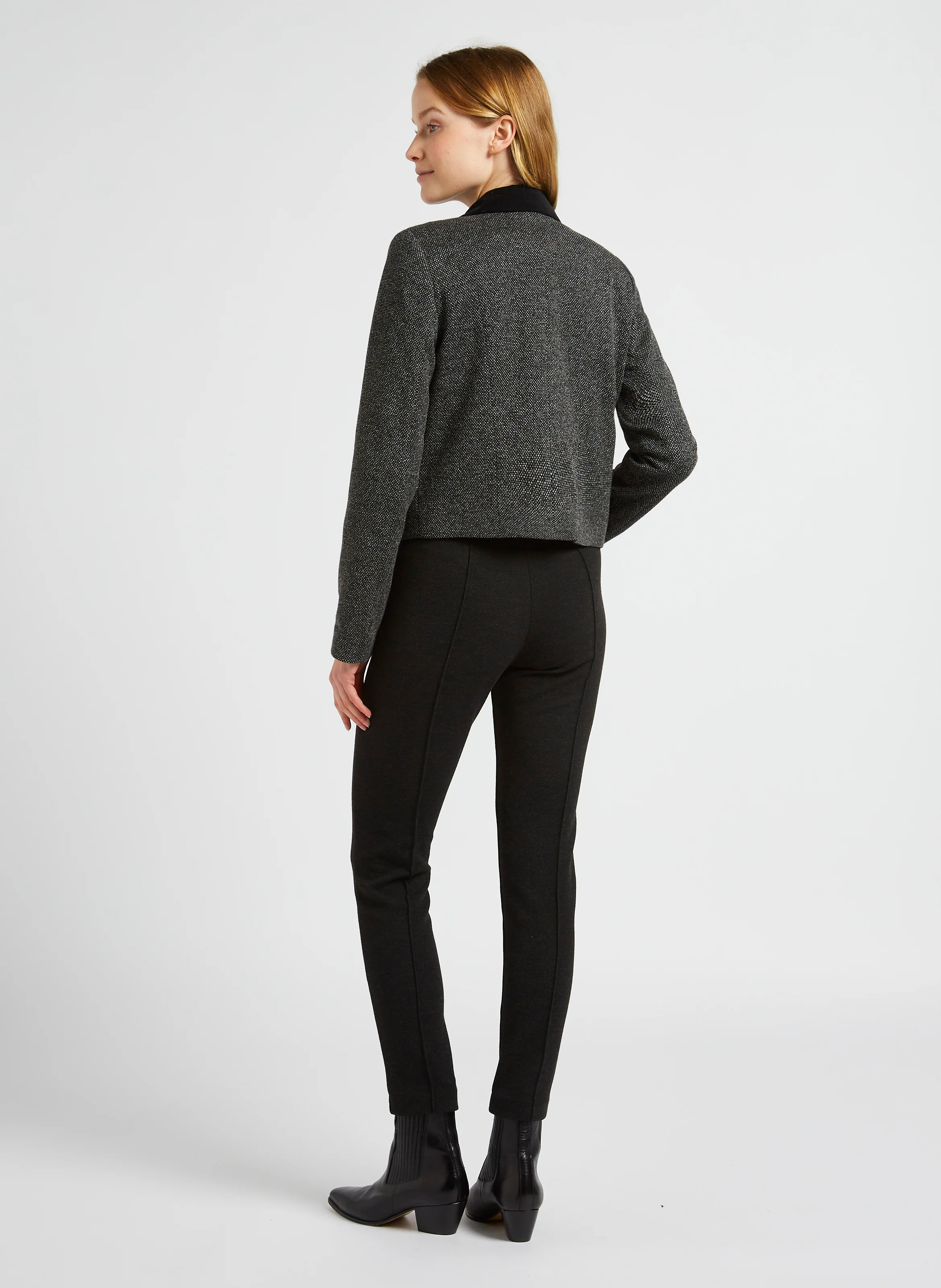 Pantalon carotte taille basse | Gris