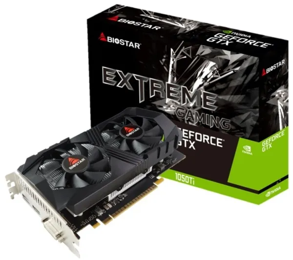 Biostar GeForce GTX 1050 Ti 4GB - Grafikkort - 4 GB - HDMI, DVI