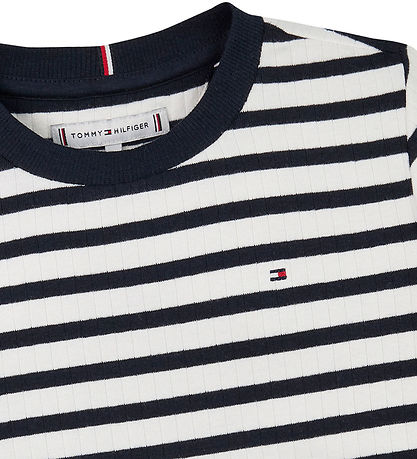 Tommy Hilfiger T-Shirt - Ruffle Stripe - Dark Nacht Navy/Streife