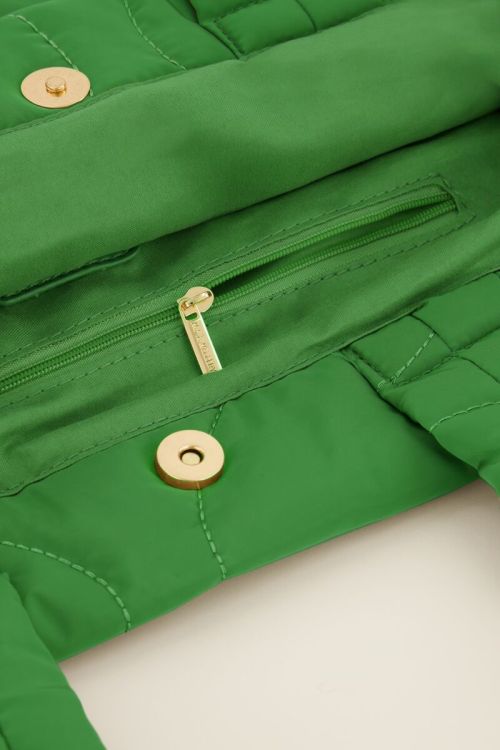 Groene gewatteerde shopper