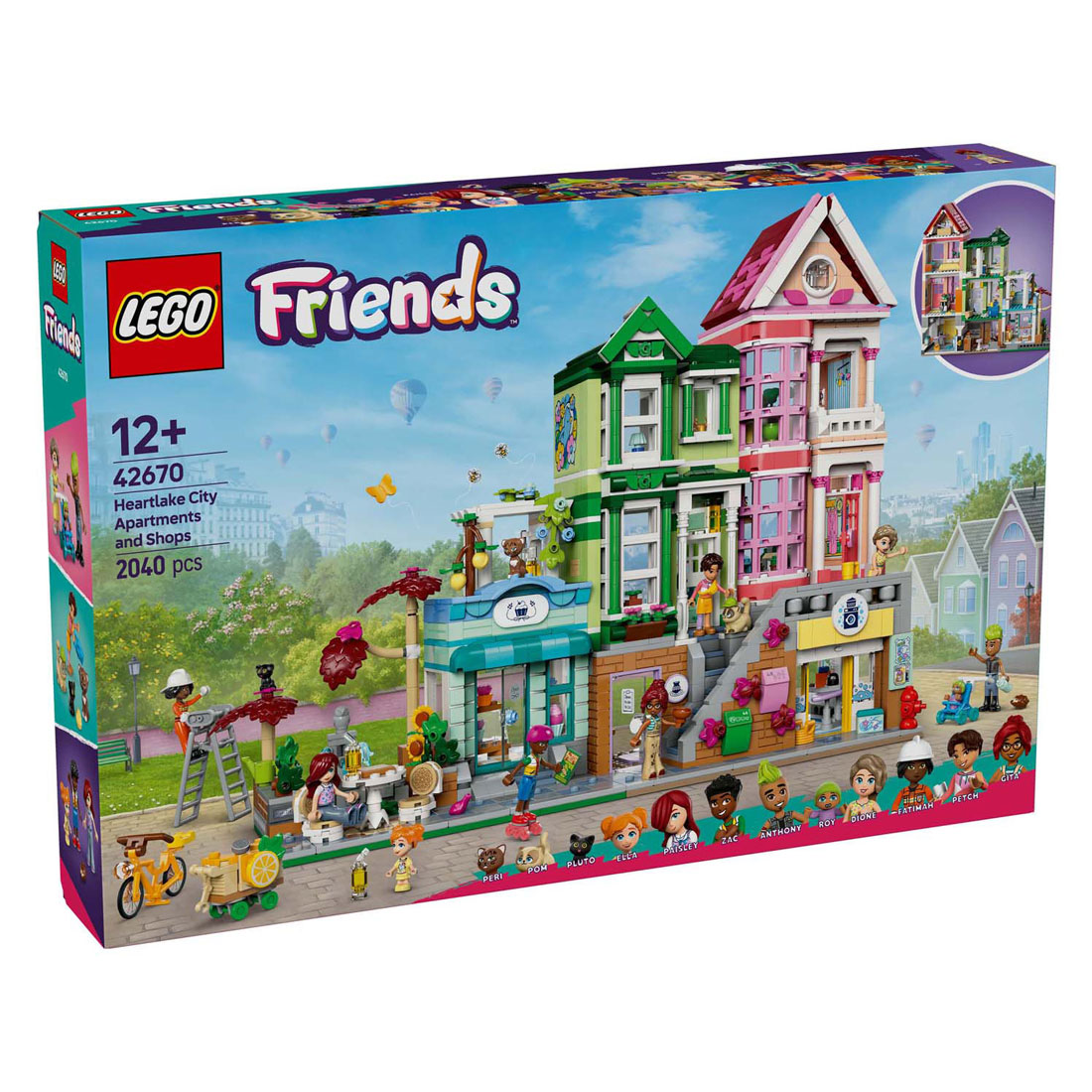 LEGO Friends 42670 Heartlake City Appartementen En Winkels