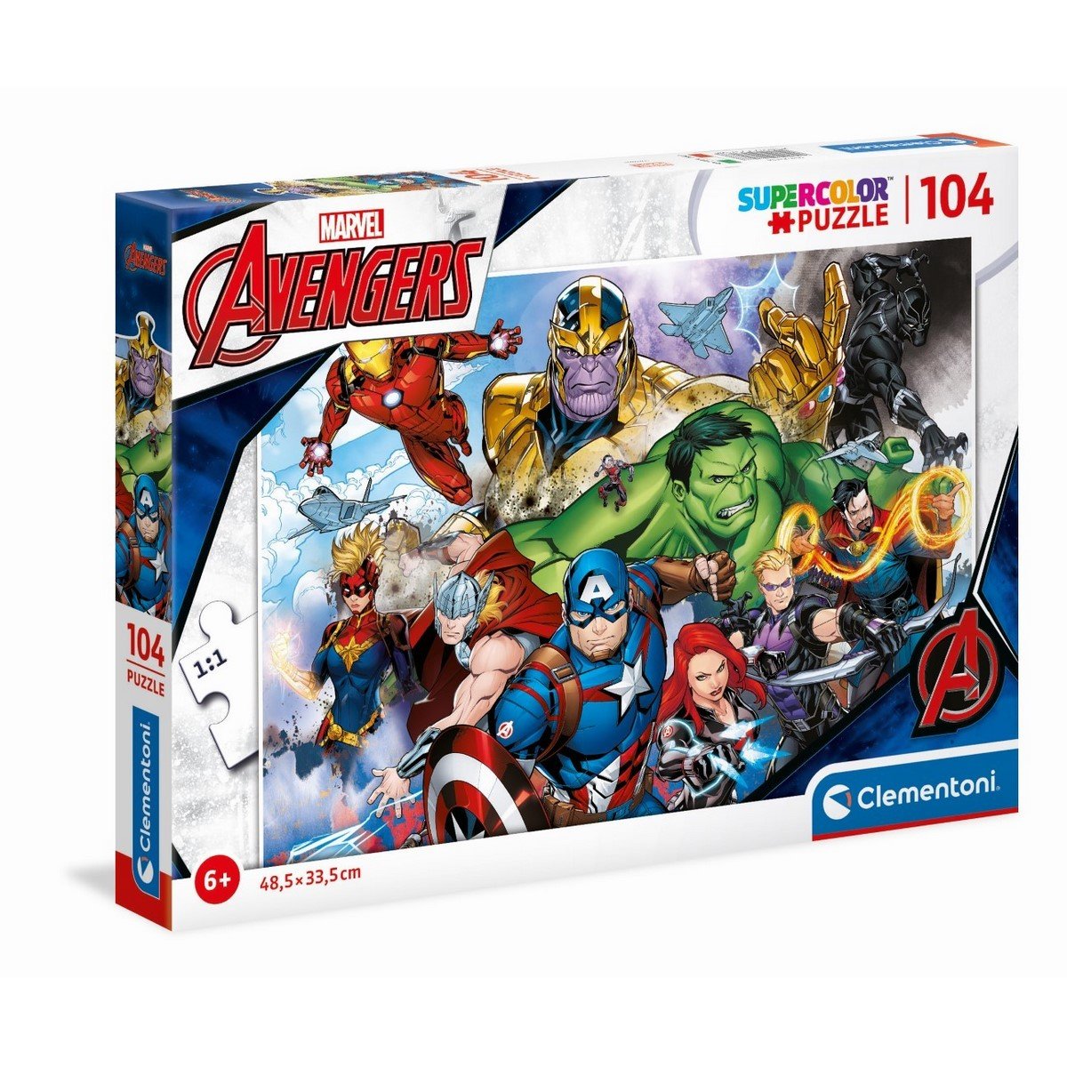 Puzzle 104 pièces Supercolor Clementoni - Avengers
