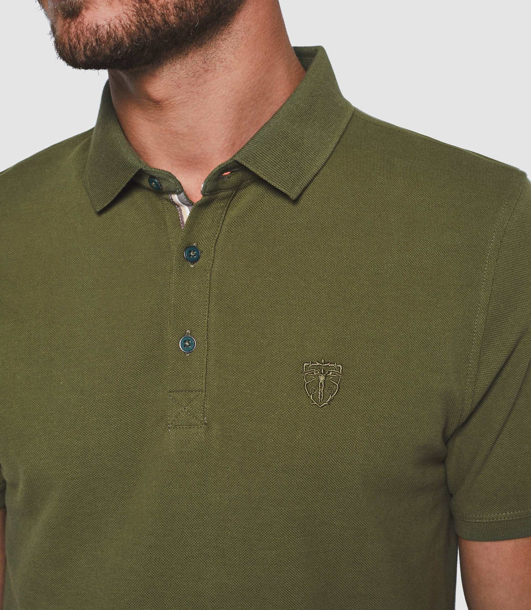 Polo manches courtes kaki 