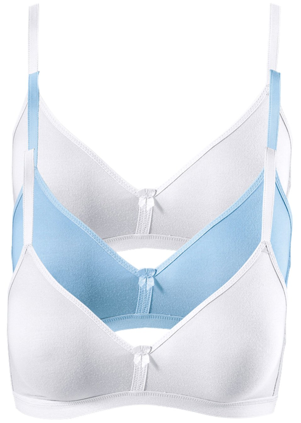Lot de 3 soutiens-gorge sans armatures en coton