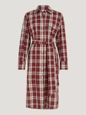 Vestido camisa midi xadrez Curve Relaxed