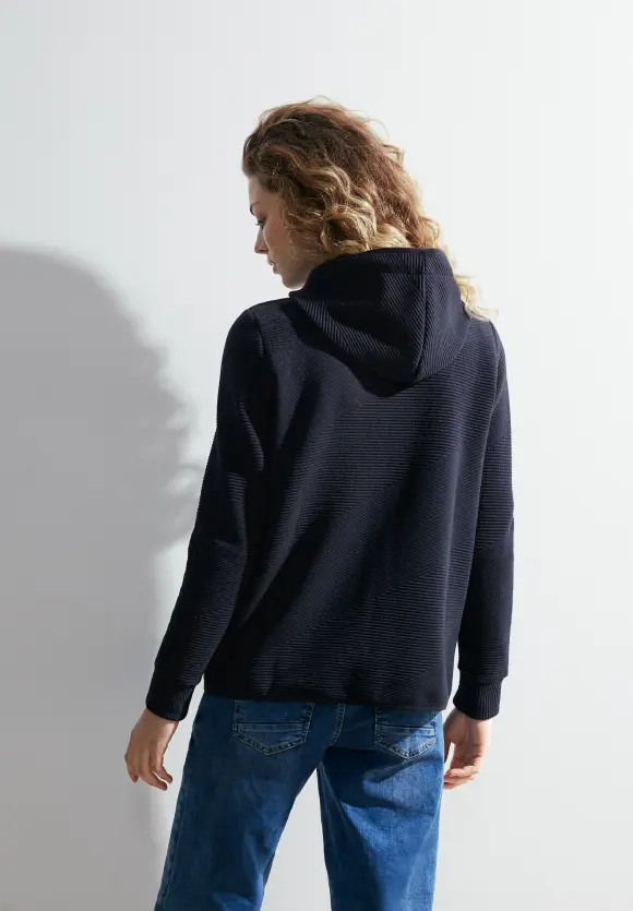 Sweatjacke mit Struktur - universal blue
