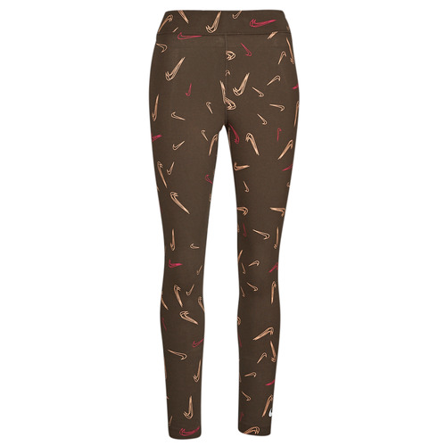 Nike - HW TIGHT AOP PRNT - BAROQUE BROWN/WHITE