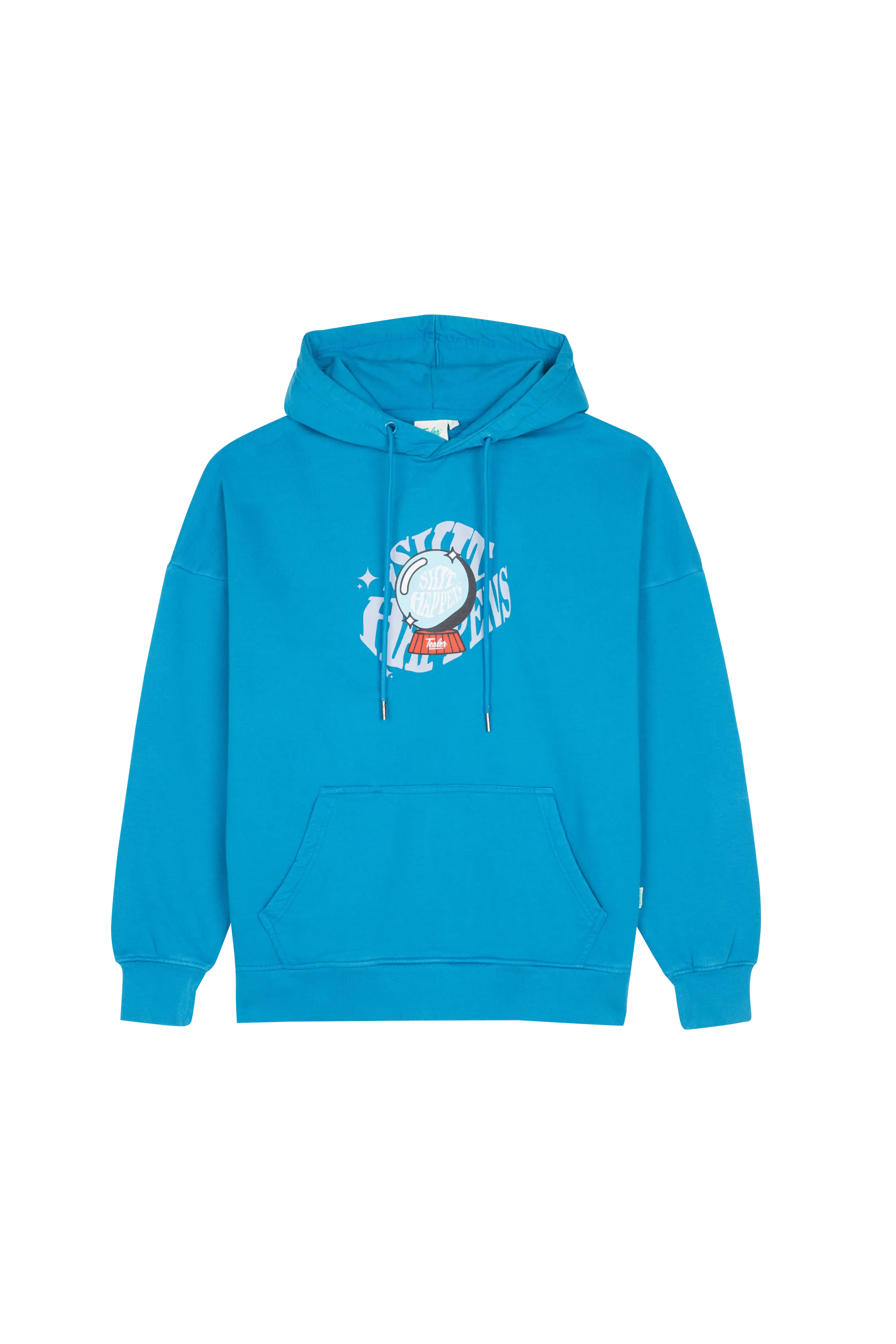 TEALER Hoodie HD SHIT HAPPENS Bleu
