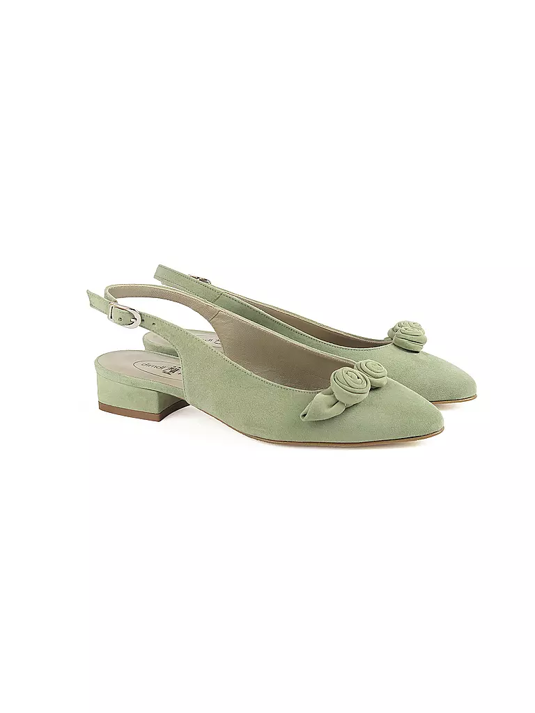 DIRNDL & BUA Trachtenschuhe - Pumps grün