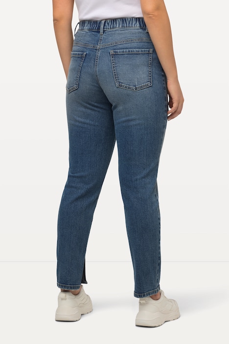 Boyfriend-Jeans, Destroy-Effekte, weites Bein, Stretch