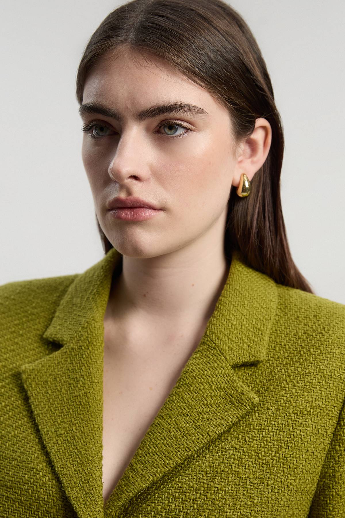 KarenMillen Veste Courte Cintrée en Tweed Texturé avec Poches Avant