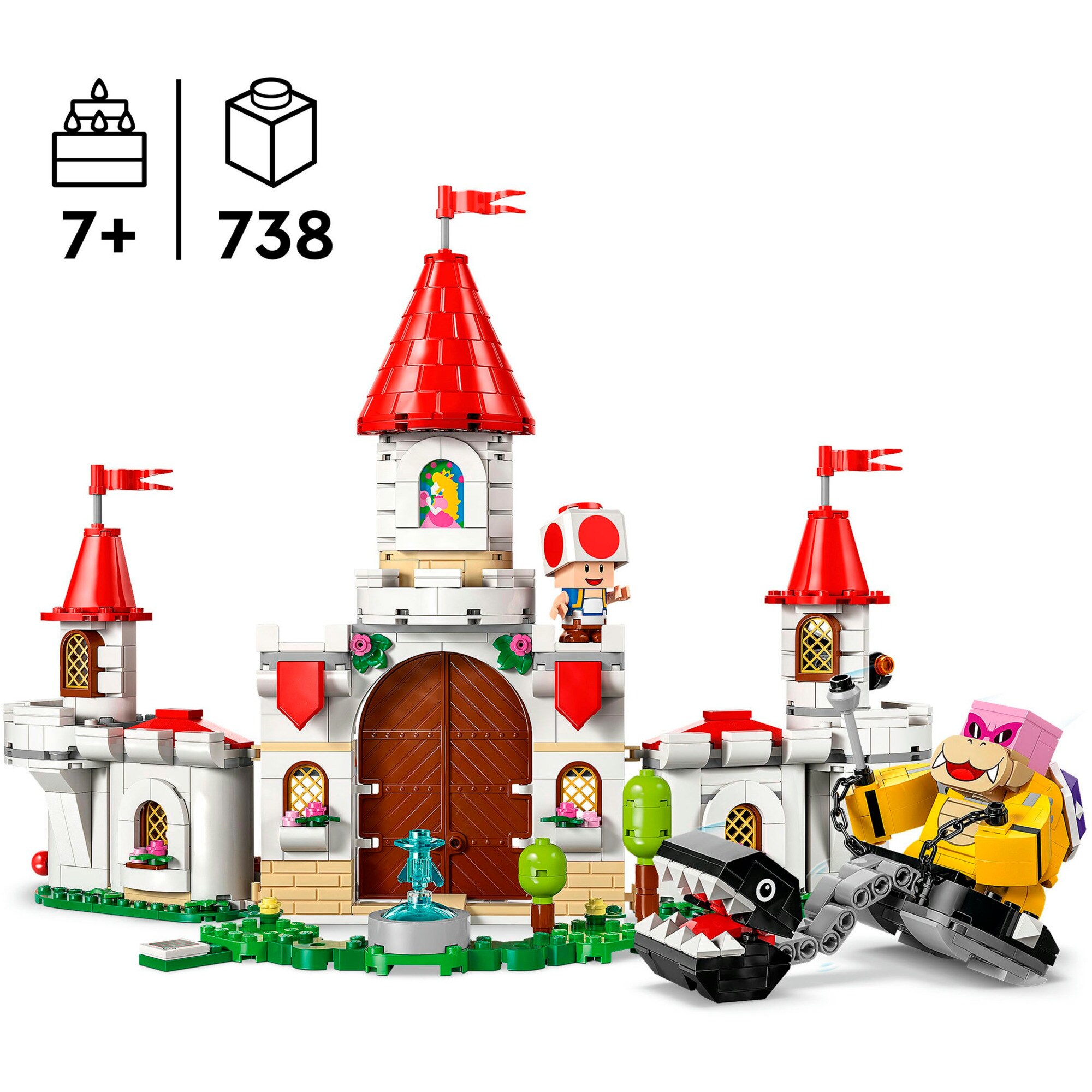 LEGO Konstruktionsspielzeug Super Mario Showdown mit Roy im Pilz-Palast