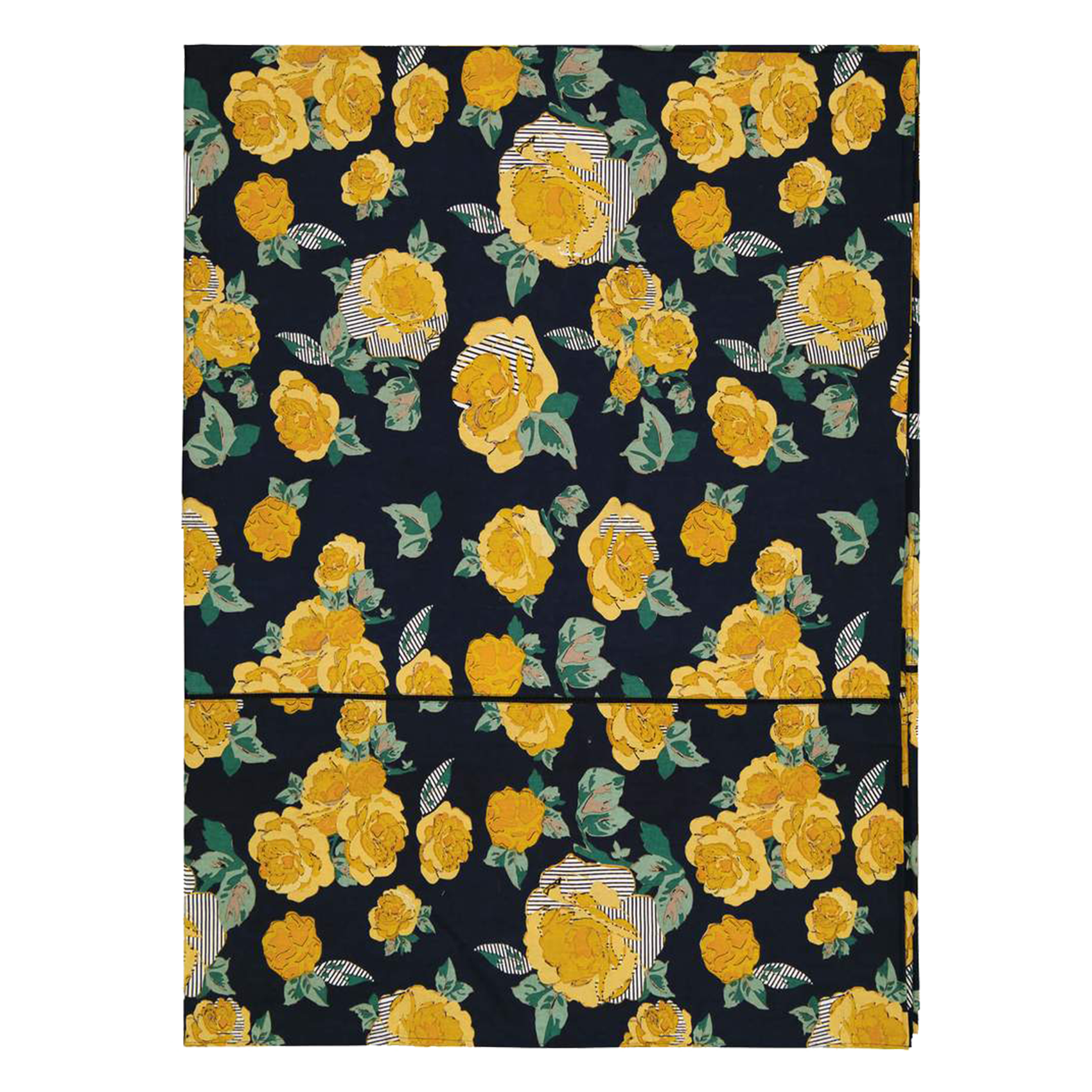 Nappe imprimé floral en coton| Jaune