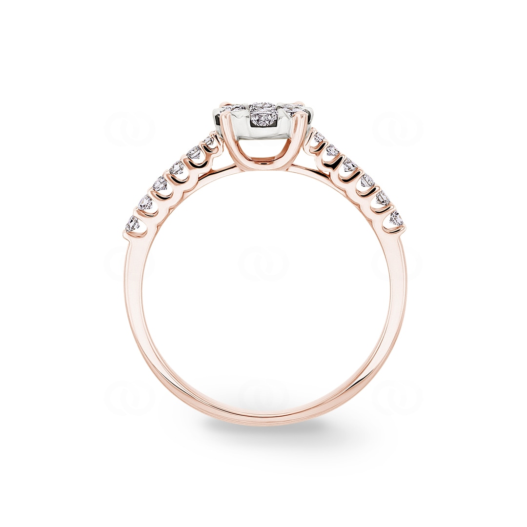 Verlobungsring 750/18 K Roségold mit Diamanten 0.50 ct H/si by CHRISTIAN