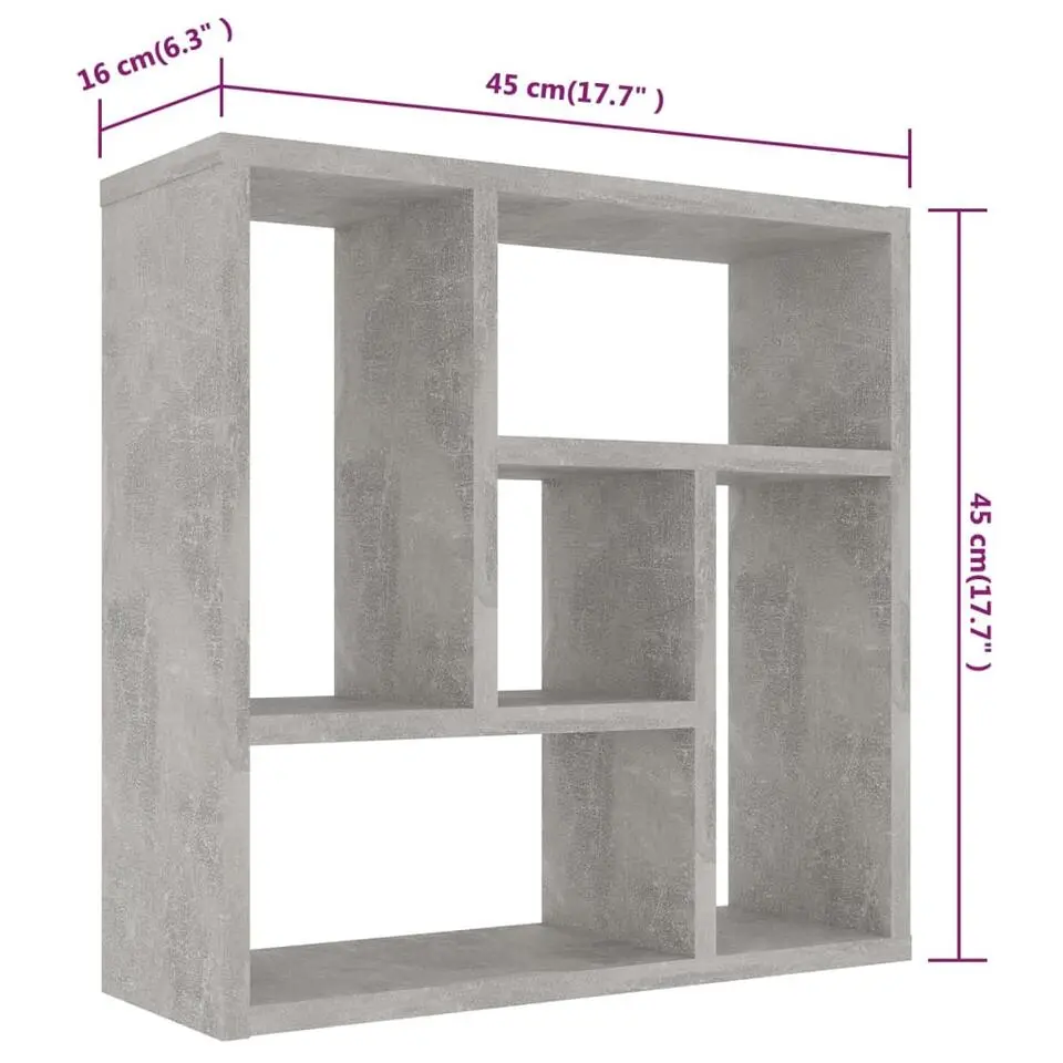 vidaXL - Plank - Grijs - Bewerkt hout