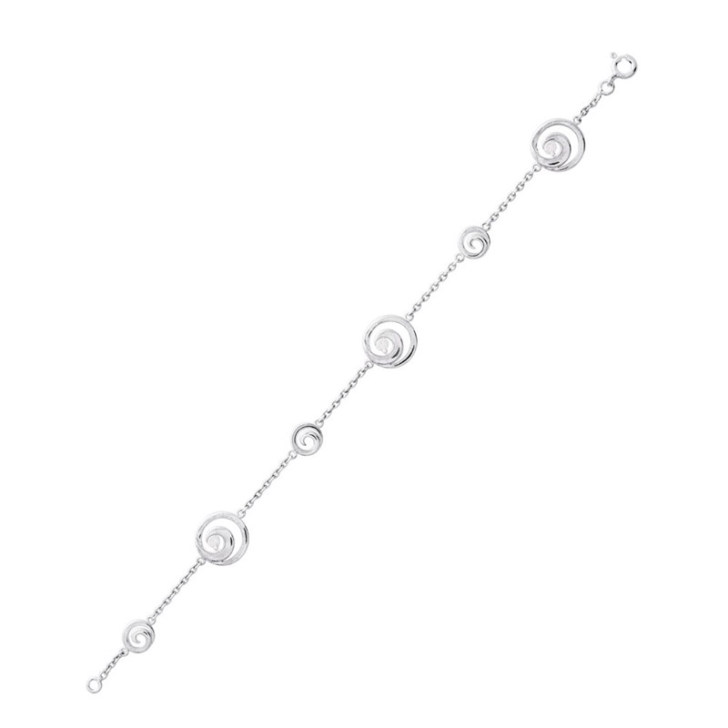 Bracelet Femme - Oxyde de zirconium - Argent 925 - Longueur : 18 cm