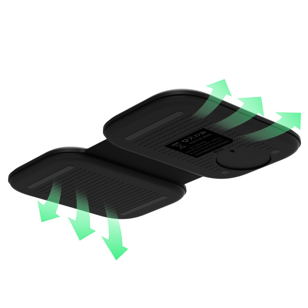 (15W) 3in1 MagSafe Ladegerät Qi Wireless Charger Faltbarer Ladeständer für Apple Watch / Smartphone / AirPods - Schwarz