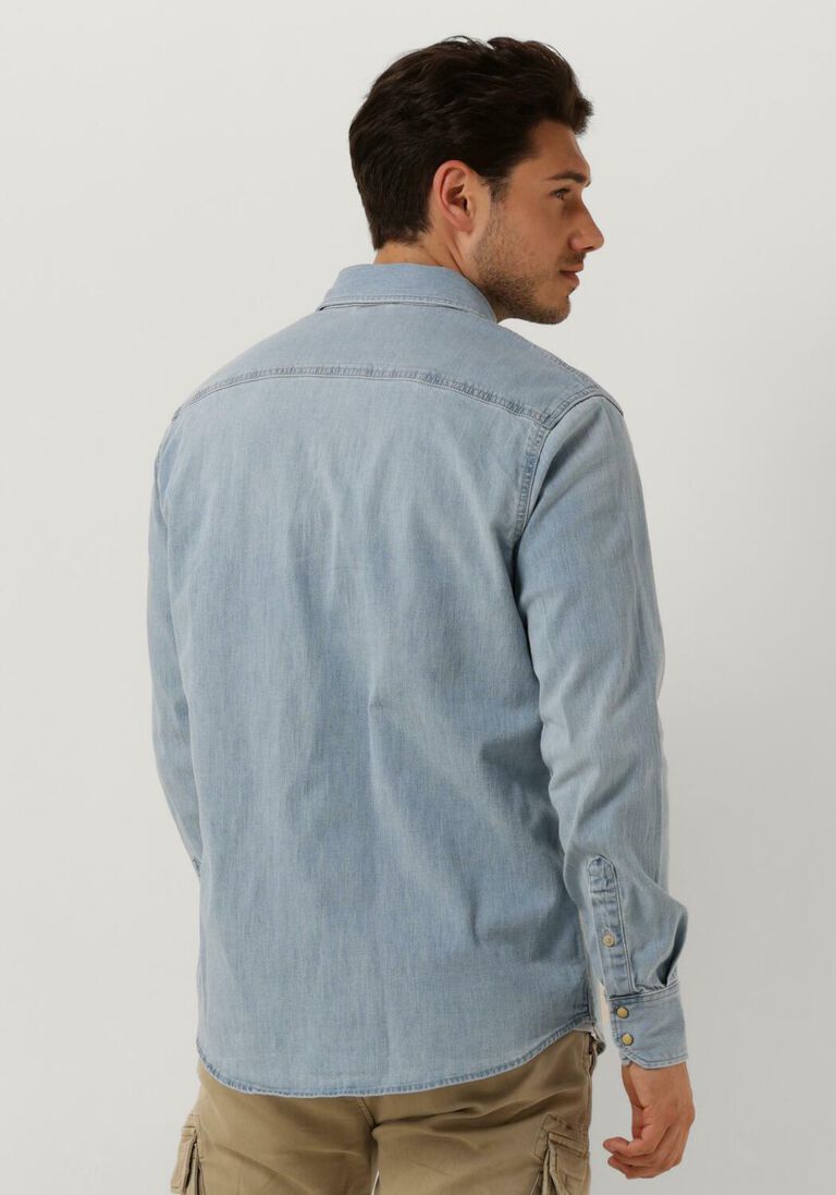 PME LEGEND blauwe pme legend casual overhemd long sleeve shirt real light blue