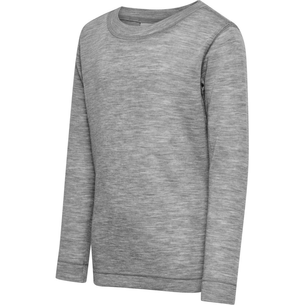 Køb Hummel Grey Melange Jr Uld Rib T-Shirt L/S