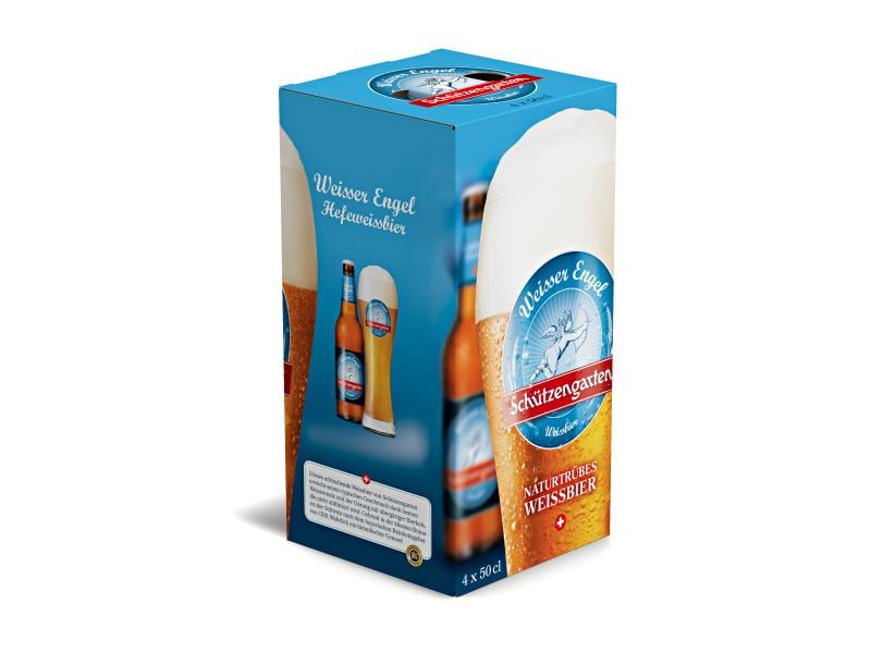 Schützengarten Bier Weisser Engel 4 x 0.5 l Hochwertiger Biergenuss