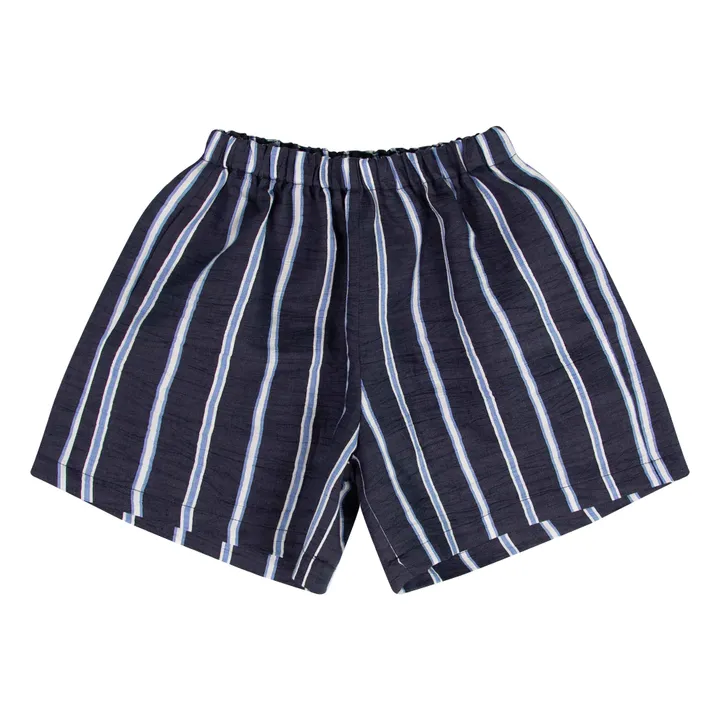 Tangerine Short Rayé | Bleu nuit