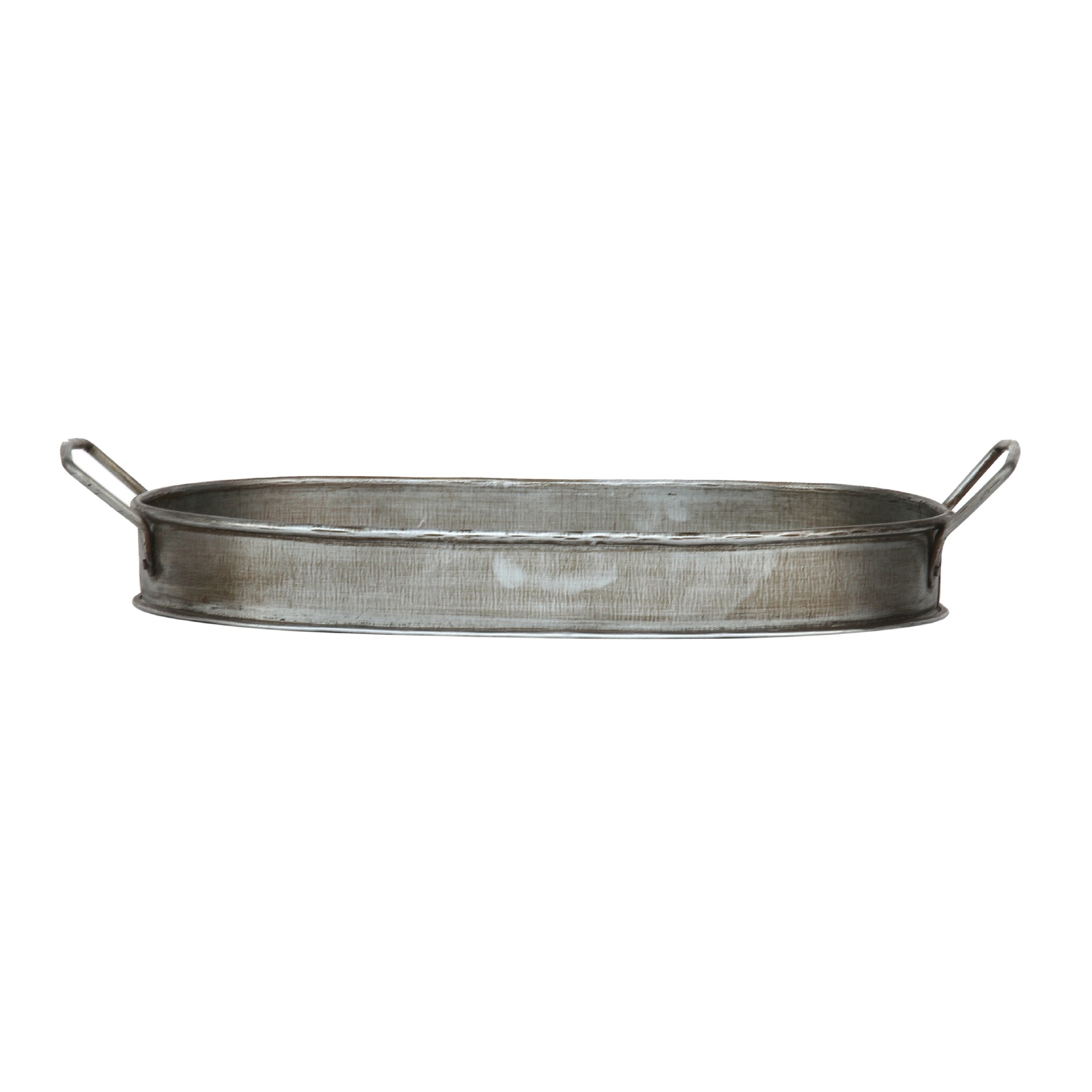 Tablett mit Griffen oval, silber, B 36,5 cm, L 17 cm, H 6 cm zu 17,80