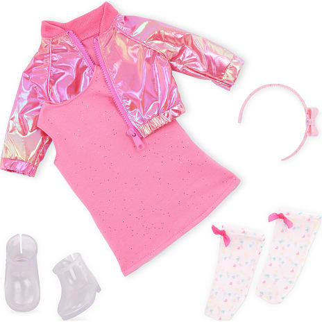 Our Generation dukke pink jakke og kjole