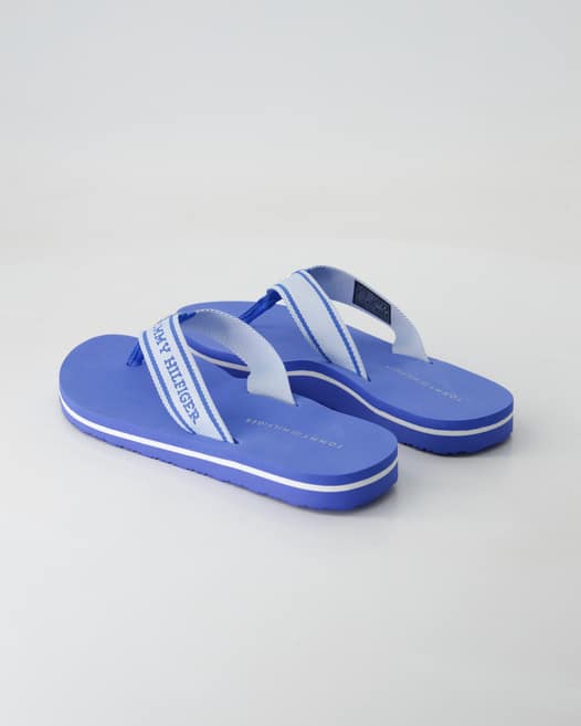 Tommy Hilfiger HILFIGER WEBBING BEACH SANDAL Zehentrenner in Blau