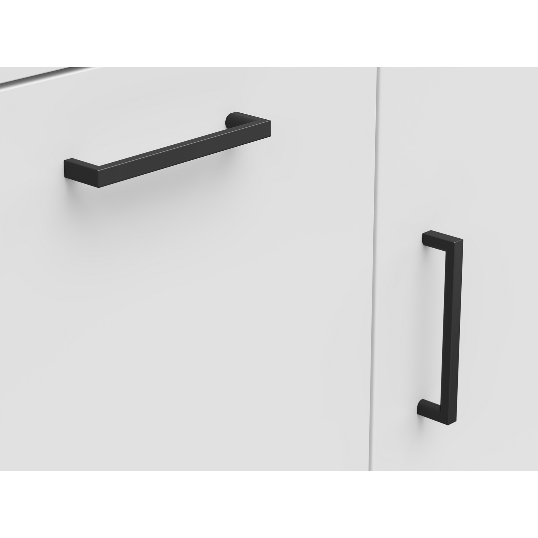 Kommode - weiß - 2 Türen - 2 Schubkästen - 80 cm