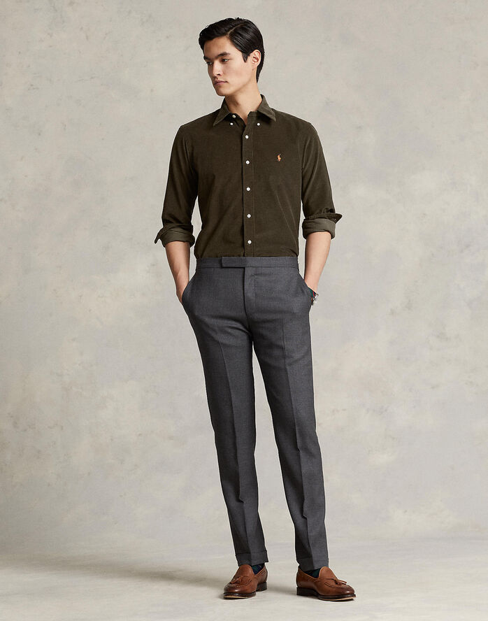 Polo Ralph Lauren 80/2 21W CORDUROY-LSL-SPS Defender green