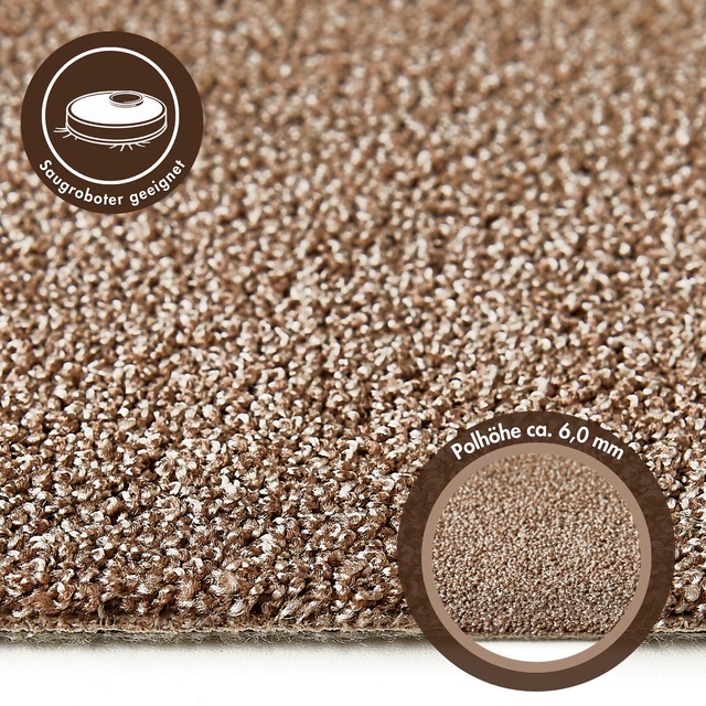Andiamo Teppichboden »Rubinoy, Schlinge, Made in Belgium« rechteckig 8,5 mm Höhe Breite 400 cm oder 500 cm, Wohnzimmer, strapazierfähig & robust