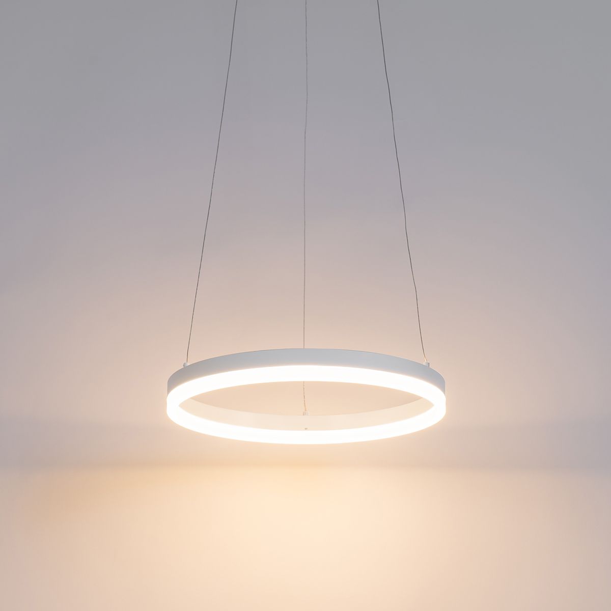 Design hanglamp wit 40 cm incl. LED 3-staps dimbaar - Anello