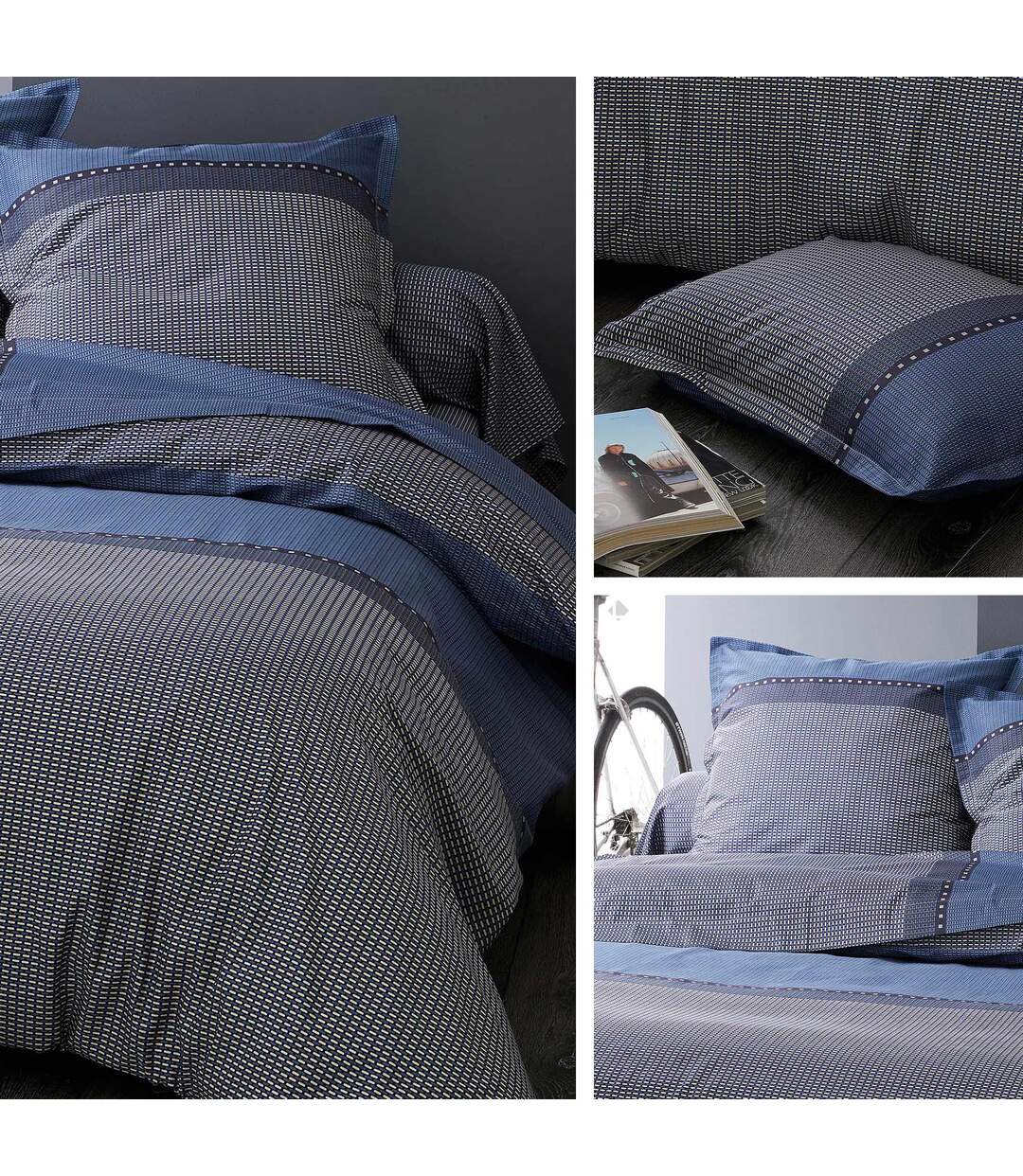 Drap plat 280x325 cm satin de coton ENZO noir