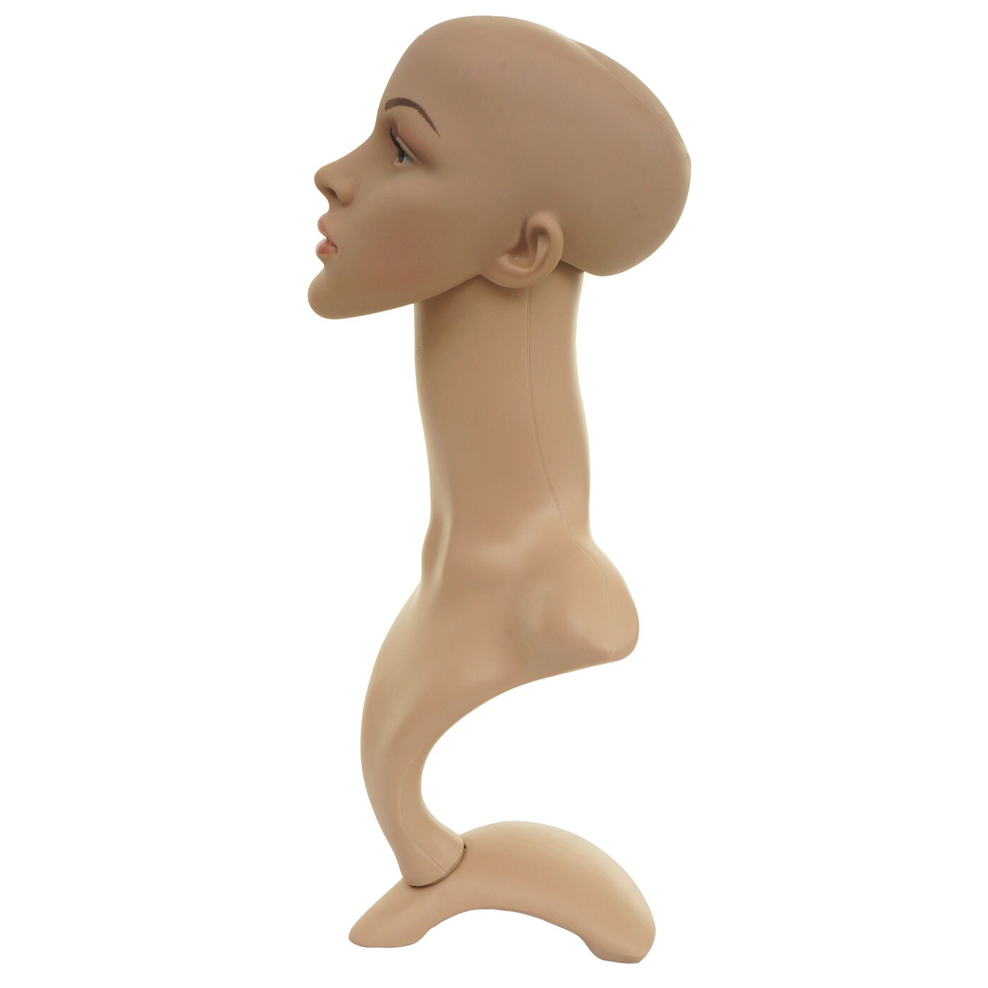 Mannequin-Kopf MCW-G70, Perückenpuppe weiblich Frau Schaufensterfigur Puppe Schaufensterpuppe, beweglich 55cm